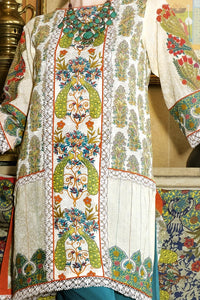 Off White Lawn 3Pc Stitched - ALP-672