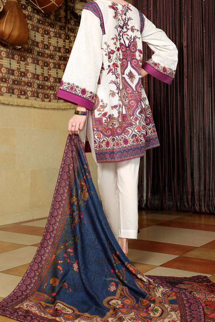 Magenta Lawn 3Pc Stitched - ALP-673