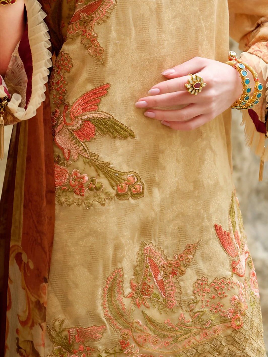 Natural Lawn 3Pc Stitched - ALP-682
