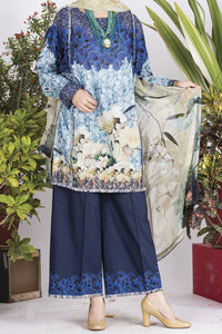 Blue Lawn 3 Piece Stitched - ALP-717