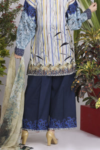 Blue Lawn 3 Piece Stitched - ALP-717