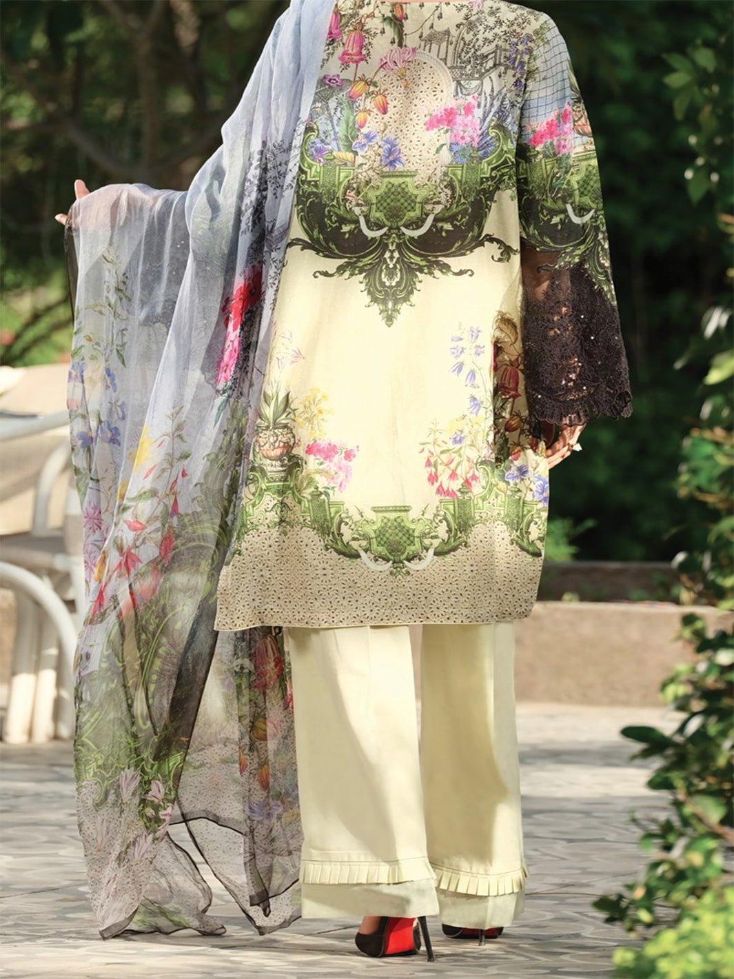 Beige Lawn 3 Piece Stitched - ALP-734