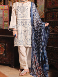 White Lawn 3 Piece Unstitched - ALP-738