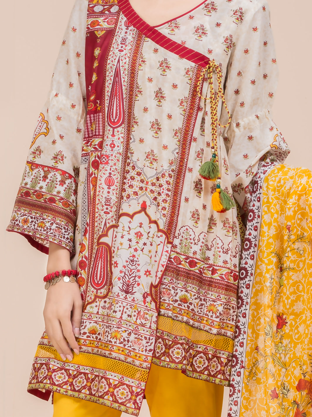 Beige Lawn 3Pc Stitched - ALP-3PS-780