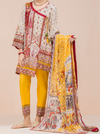 Beige Lawn 3Pc Stitched - ALP-3PS-780