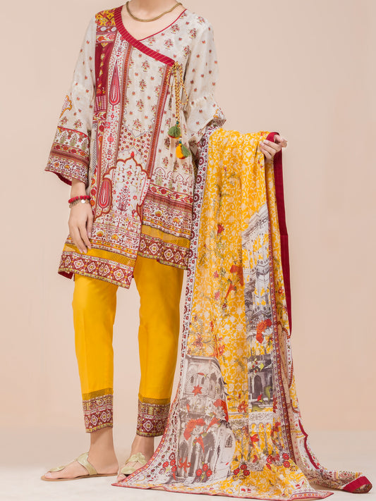 Beige Lawn 3 Piece Unstitched - ALP-3PS-780