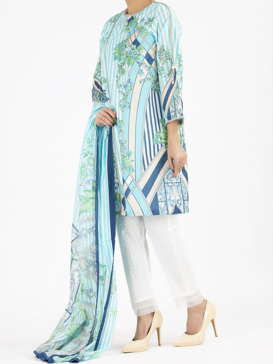 Aqua Lawn 2 Piece Unstitched - ALP-2PS-803