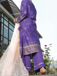 Purple Cambric 3Pc Stitched - ALP-3PS-969/S