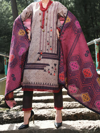 Grey Cambric 3Pc Unstitched - ALP-3PS-980