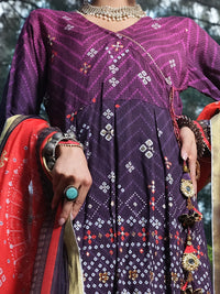 Purple Silk 3 Piece Stitched - ALP-3PS-988