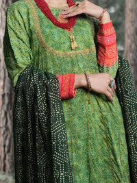 Green Silk 3Pc Stitched - ALP-3PS-992