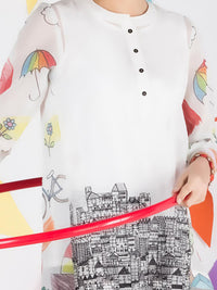 White Net Tunic - ALP-GRK-1004