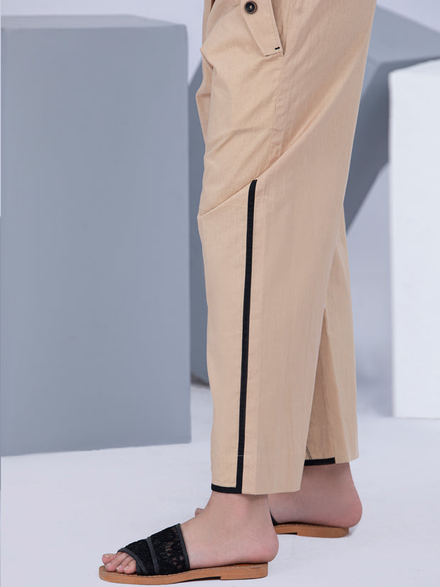 Khaki Cambric Girl Trouser - ALT-T-1020