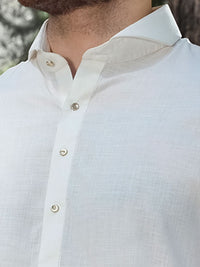 White Blended Kameez Shalwar - ALWA-KS-166