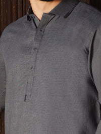 Grey Blended Kameez Shalwar - ALWA-KS-202