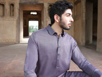 Grey Blended Kameez Shalwar - ALWA-KS-221
