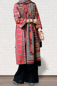 Red Cambric 2Pc Unstitched - AWP-2PS-198