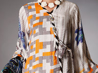 Grey Silk Jacquard 3Pc Stitched - AWP-3PS-263