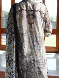 Black & Gold Viscose Silk 3Pc Stitched - AWP-3PS-265