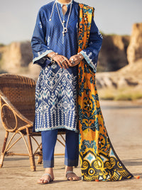 Blue Cambric 3 Piece Stitched - AWP-3PS-324