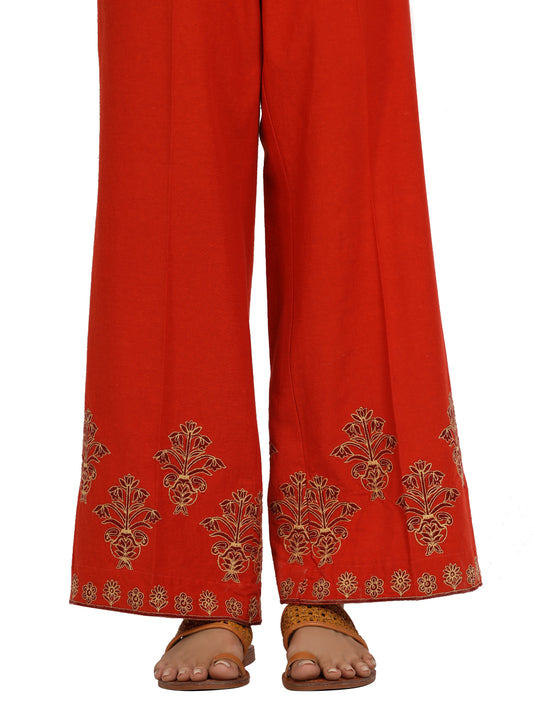Red Women Trouser - AL-T-493