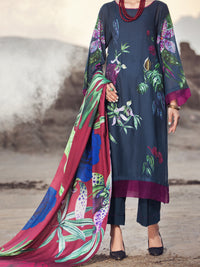 Navy Blue Karandi 3Pc Stitched - AWP-3PS-345