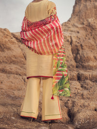 Beige Khaddar 3 Piece Stitched - AWP-3PS-350