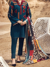 Blue Karandi 3Pc Stitched - AWP-3PS-351