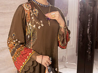 Olive Raw Silk 3Pc Stitched - AWP-3PS-357