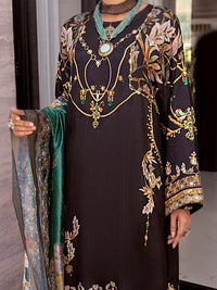 Black Raw Silk 3 Piece Stitched - AWP-3PS-359