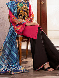 Pink Raw Silk 3 Piece Stitched - AWP-3PS-361