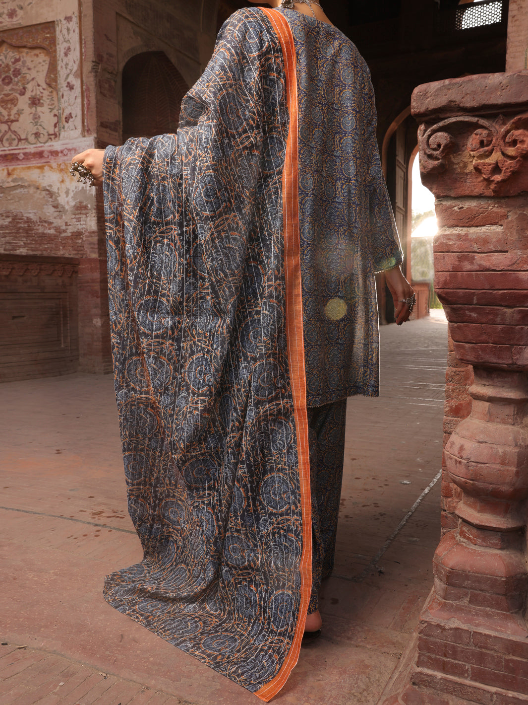 Blue Cambric Stitched 3Pc - AWP-3PS-501