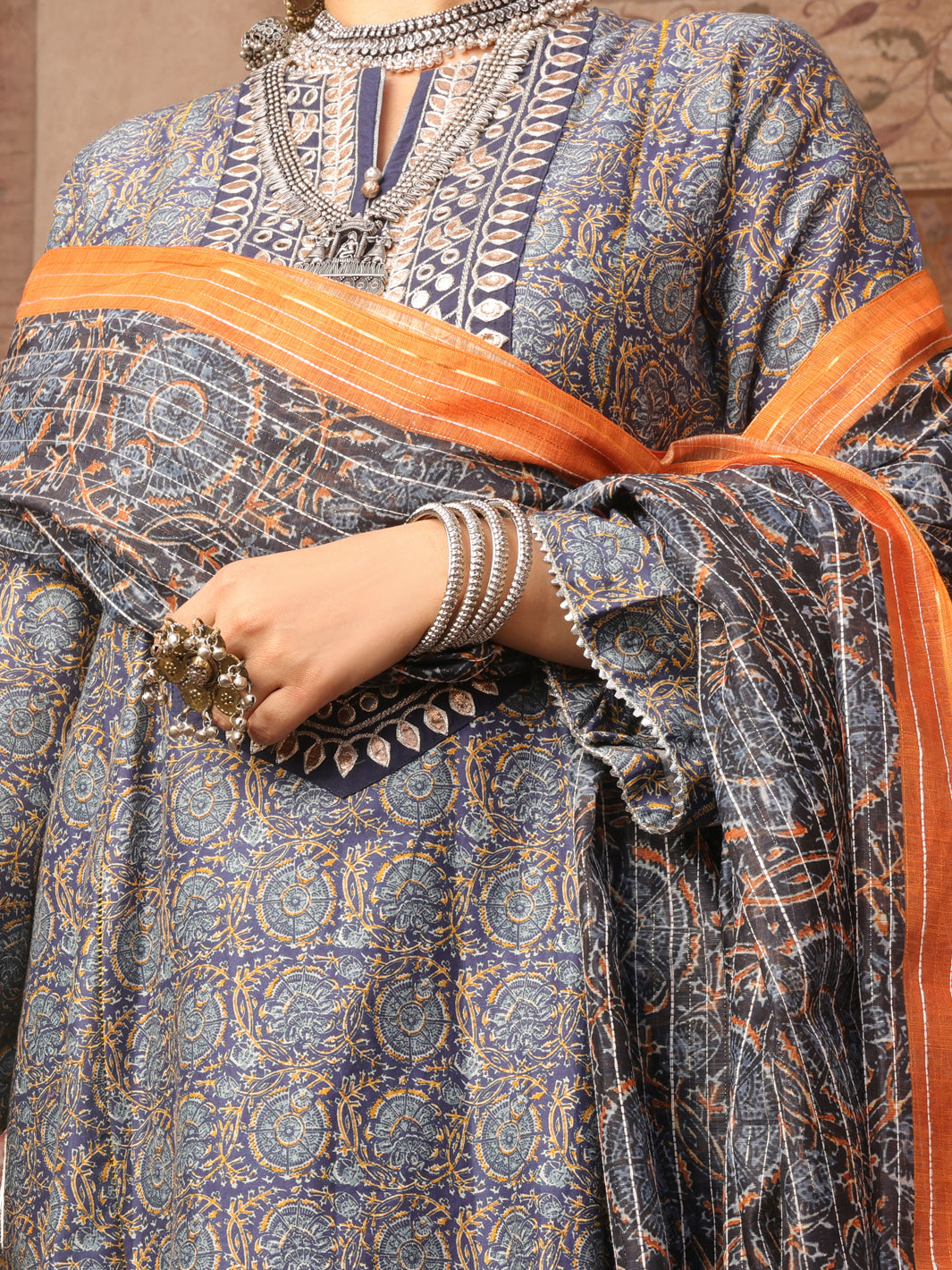 Blue Cambric Stitched 3Pc - AWP-3PS-501