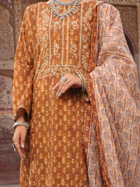 Brown Cambric Stitched 3Pc - AWP-3PS-502