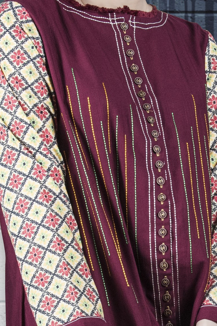 Red Khaddar Tunic - LK-220
