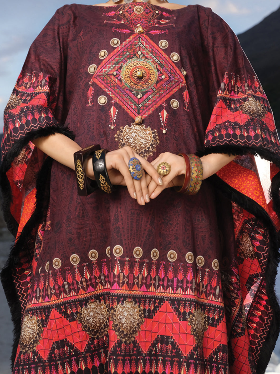 Purple Cambric Tunic - LK-234