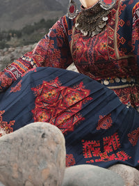 Navy Blue Cambric Tunic - LK-235