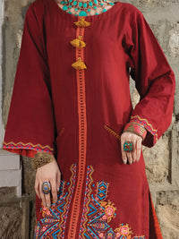 Maroon Khaddar Tunic - LK-236