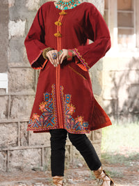 Maroon Khaddar Tunic - LK-236