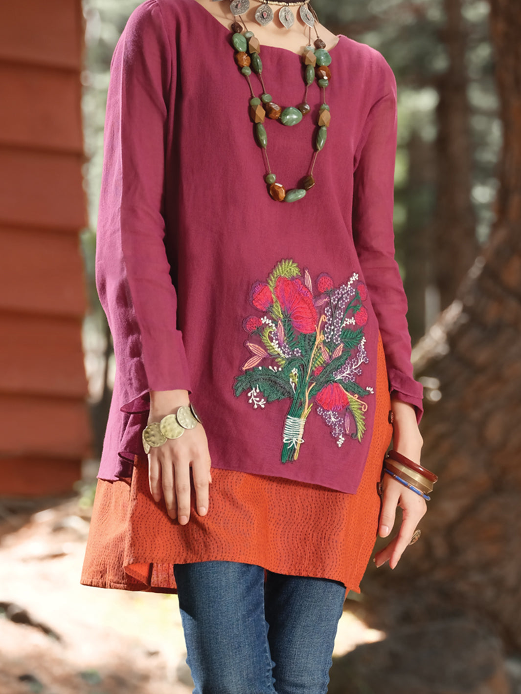 Purple Khaddar Tunic - LK-237