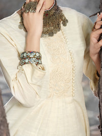 Off White Khaddar Tunic - LK-238