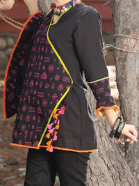 Black Khaddar Tunic - LK-239