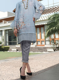 Light Grey Silk Viscose Tunic - AWP-LK-294
