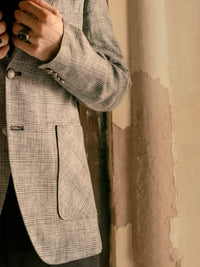 Dark Grey Linen Blazer - AL-BLR-003