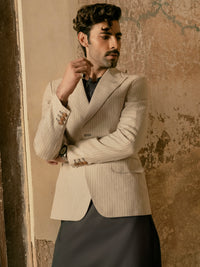 Beige Linen Blazer - AL-BLR-004