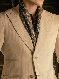 Beige Linen Blazer - AL-BLR-004