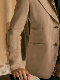 Beige Linen Blazer - AL-BLR-004