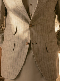 Sand Linen Blazer - AL-BLR-005