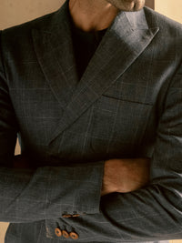 Blue Linen Blazer - AL-BLR-006