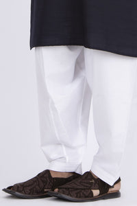 White Cotton Silk Shalwar - AL-MS-CS-012